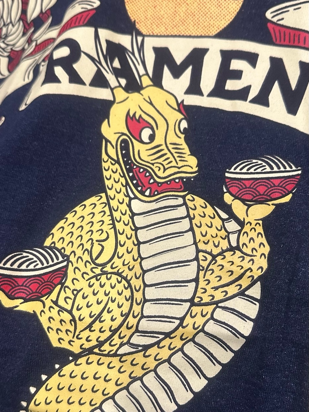 Ramen Temple Dragon Graphic Tee - Navy & Gold - Picture 2 of 3